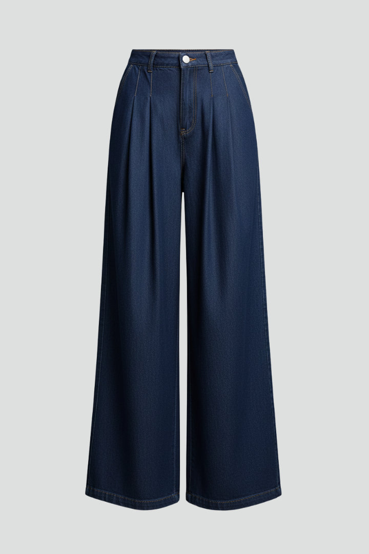 Della Jean — Mid-Waist Wide-Leg Jeans
