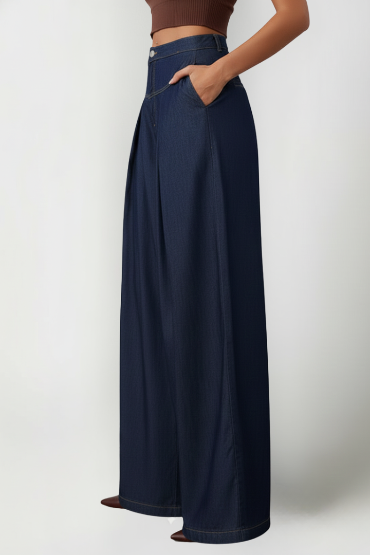 Della Jean — Mid-Waist Wide-Leg Jeans