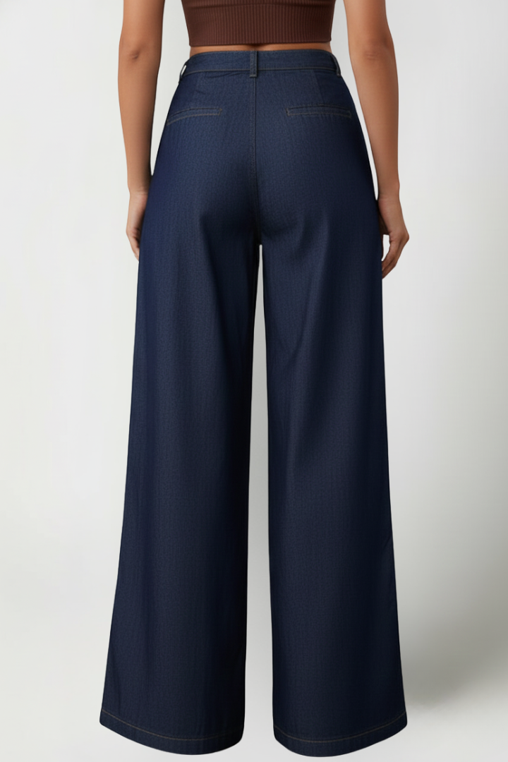 Della Jean — Mid-Waist Wide-Leg Jeans
