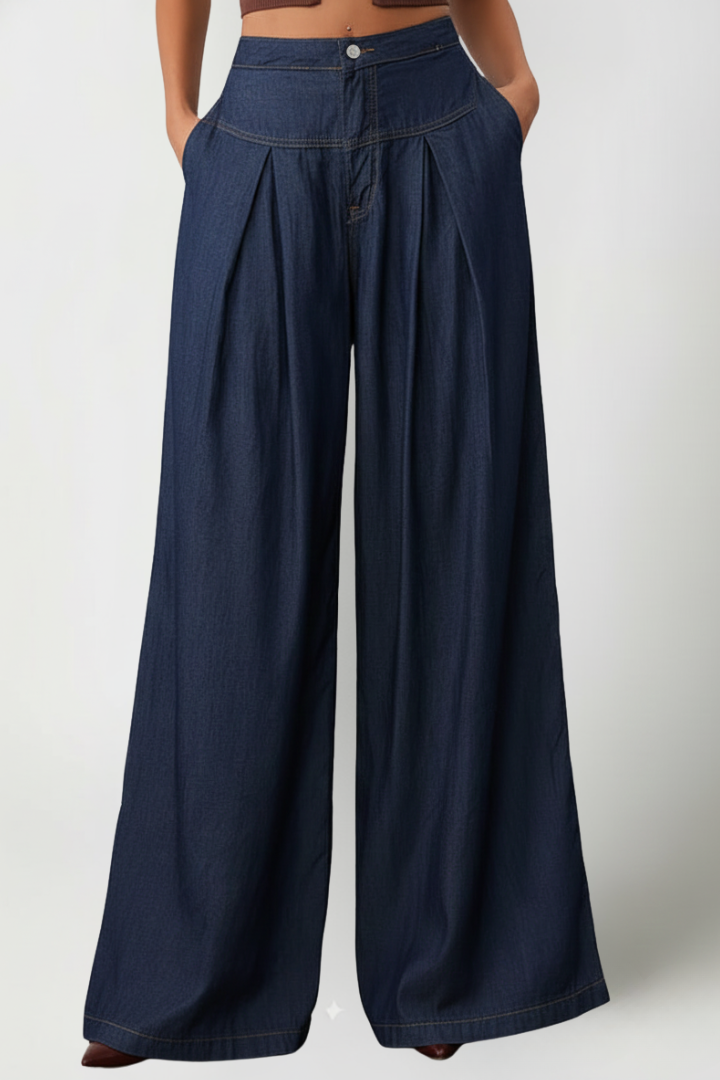Della Jean — Mid-Waist Wide-Leg Jeans