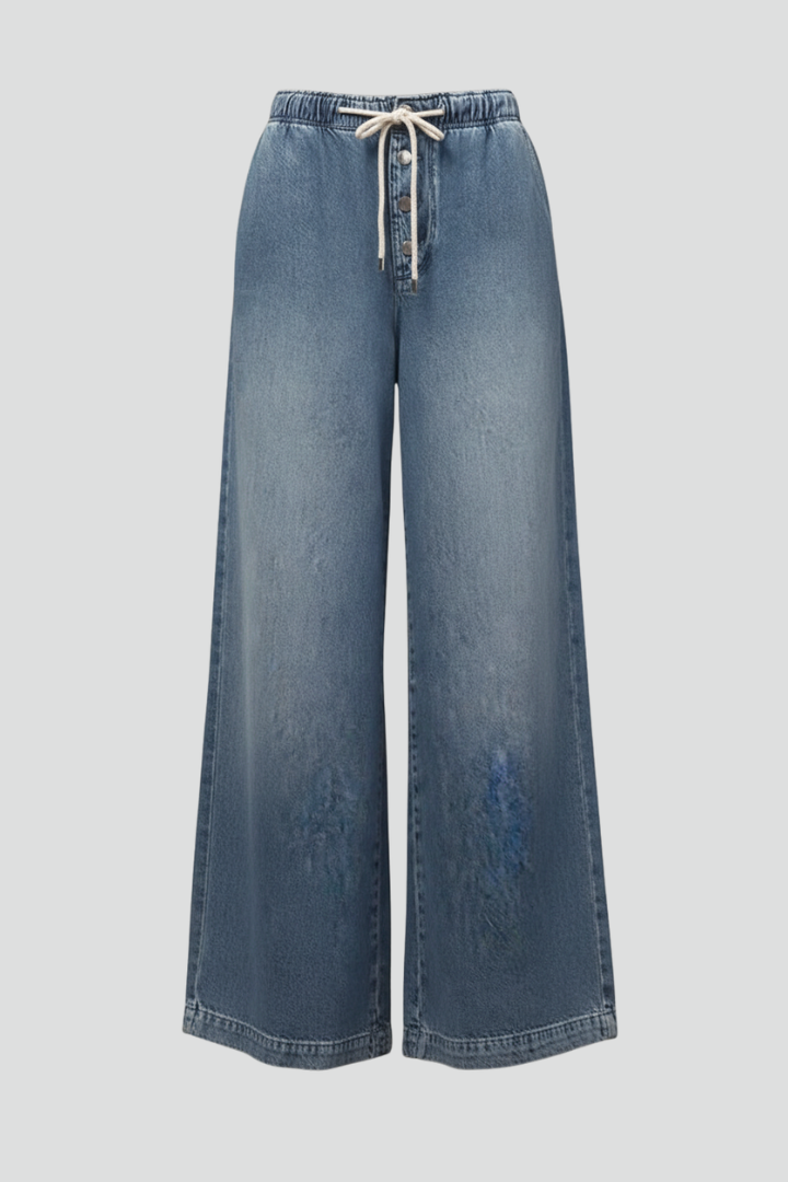 Lauren — Drawstring Wide-Leg Jeans