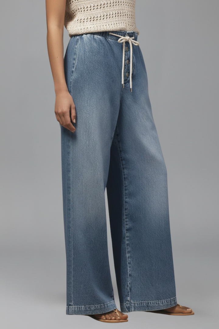 Lauren — Drawstring Wide-Leg Jeans