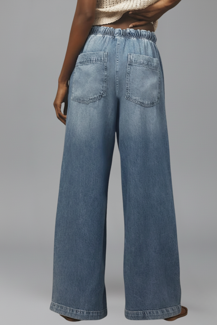 Lauren — Drawstring Wide-Leg Jeans