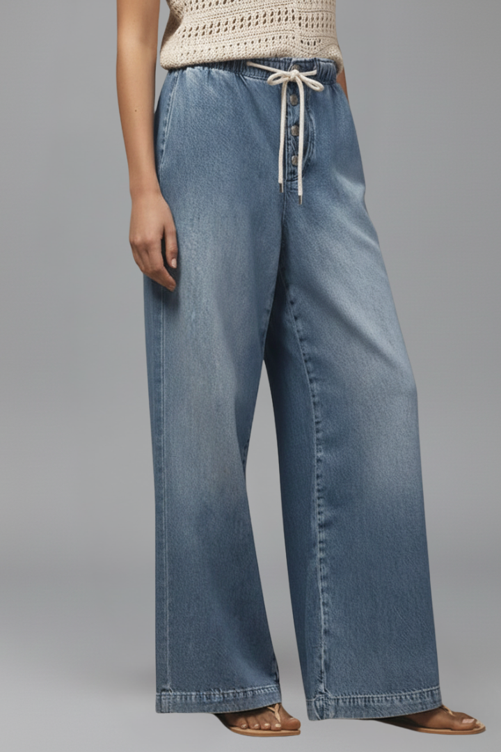 Lauren — Drawstring Wide-Leg Jeans