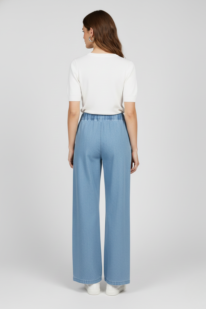 Faye — Button-Fly Wide-Leg Jeans