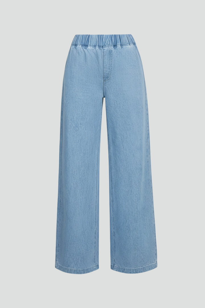 Faye — Button-Fly Wide-Leg Jeans