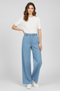 Faye — Button-Fly Wide-Leg Jeans