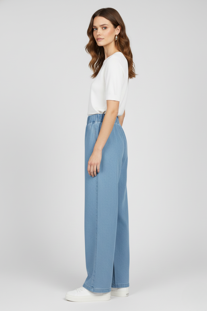 Faye — Button-Fly Wide-Leg Jeans