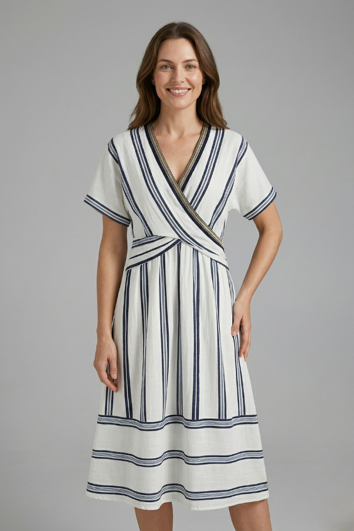 Junia — V-Neck Wrap Maxi Dress