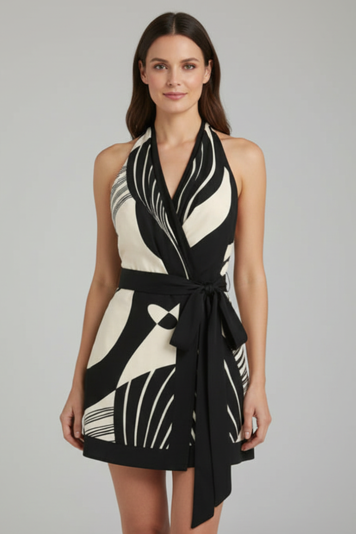 Ferelith — Halter Wrap Mini Dress
