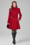 Rosamund — Hooded A-Line Button Coat