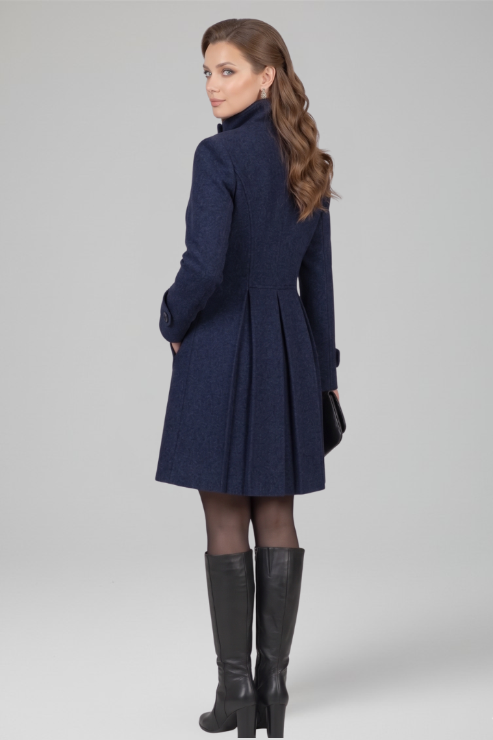 Rosamund — Hooded A-Line Button Coat