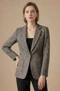 Ines — Women's Single-Button Wool-Blend Blazer