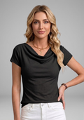 Blythe — Ruched Cowl-Neck Top