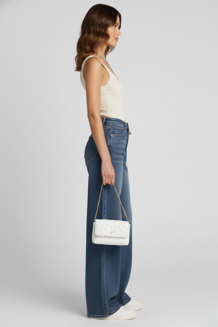 Wren Jean — Fleece-Lined Wide-Leg Jeans