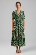 Wilma — Patterned Boho Midi Dress