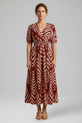 Wilma — Patterned Boho Midi Dress
