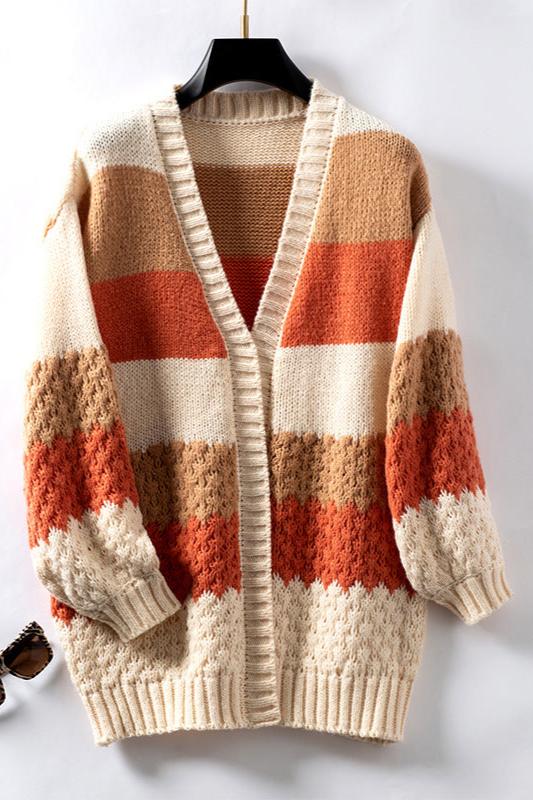 Seraphine — Women’s Color-Block Open-Front Cardigan