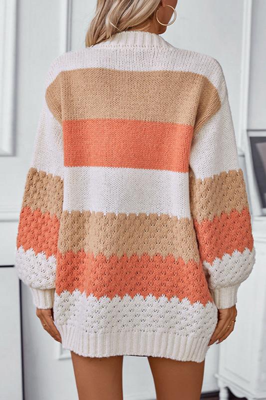 Seraphine — Women’s Color-Block Open-Front Cardigan
