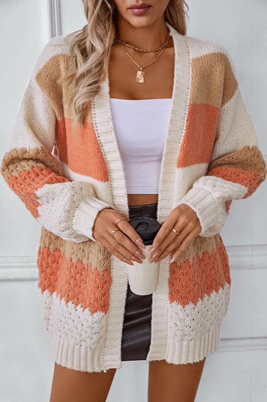 Seraphine — Women’s Color-Block Open-Front Cardigan
