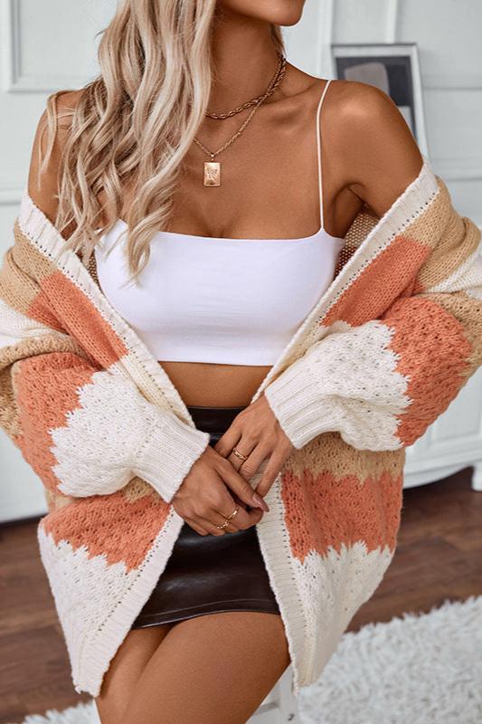 Seraphine — Women’s Color-Block Open-Front Cardigan