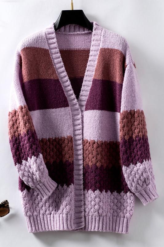 Seraphine — Women’s Color-Block Open-Front Cardigan