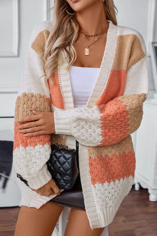 Seraphine — Women’s Color-Block Open-Front Cardigan