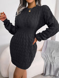 Elke — Women’s Cable-Knit Fitted-Waist Mini Dress