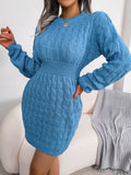 Elke — Women’s Cable-Knit Fitted-Waist Mini Dress