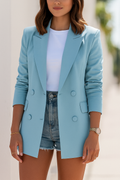 Wilhelmina — Longline Double-Breasted Blazer