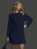 Wilda — Women’s Cable-Knit Pleated-Hem Dress