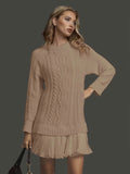 Wilda — Women’s Cable-Knit Pleated-Hem Dress