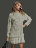 Wilda — Women’s Cable-Knit Pleated-Hem Dress