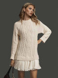 Wilda — Women’s Cable-Knit Pleated-Hem Dress