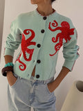 Wisteria — Octopus Pattern Knit Cardigan
