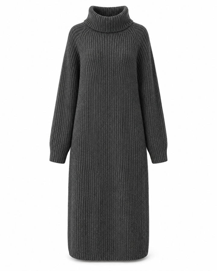 Sylvie — Roll-Neck Knit Sweater Dress