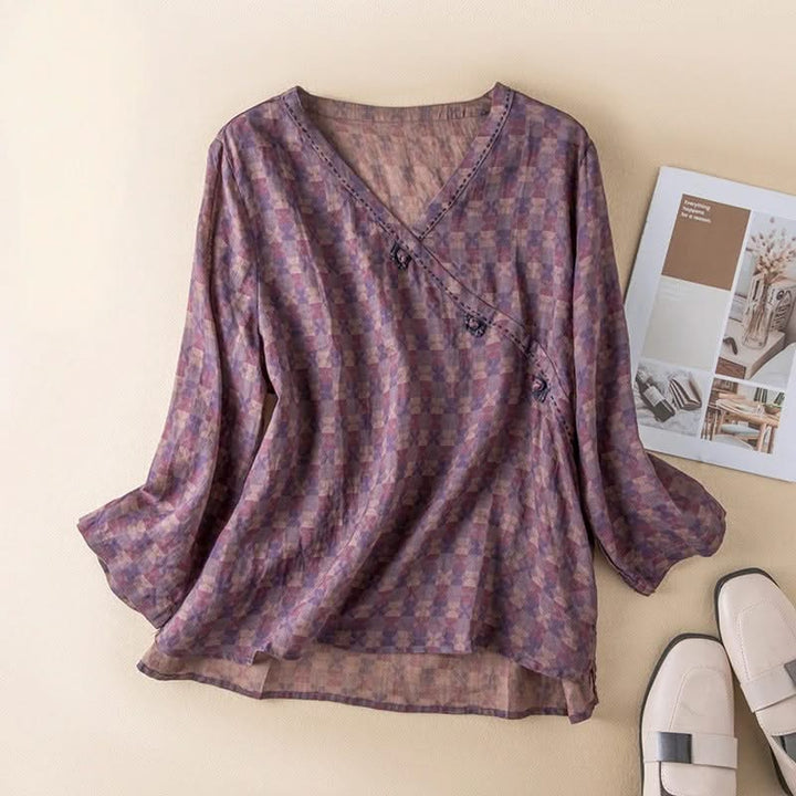 Edith — Botanical Linen Shirt