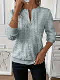 Olwenna — Women's Zip-Front Knit Sweater