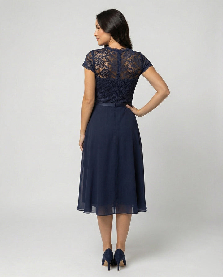 Frieda — Sheer Short-Sleeve Dress
