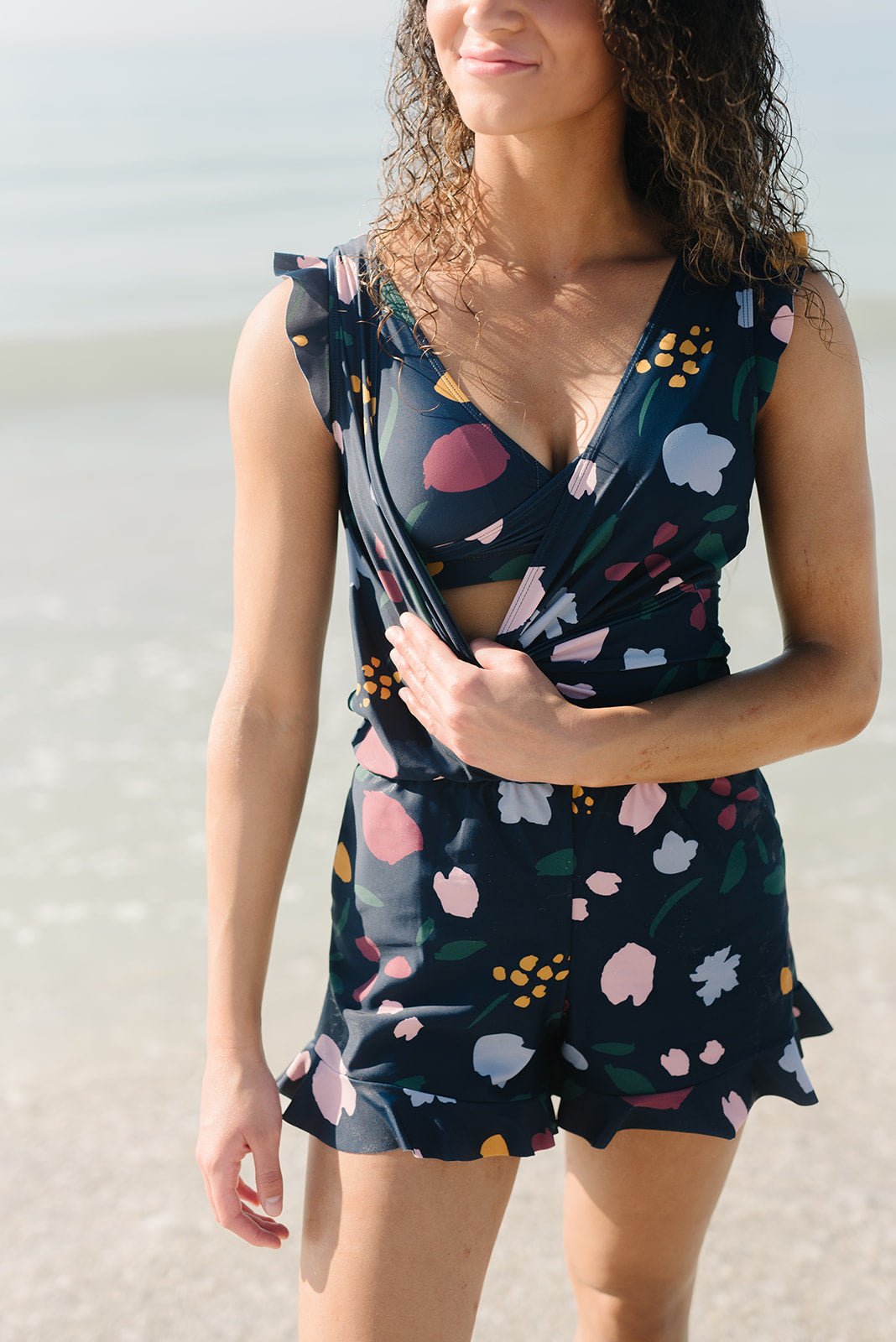 Cross-Front Swim Playsuit