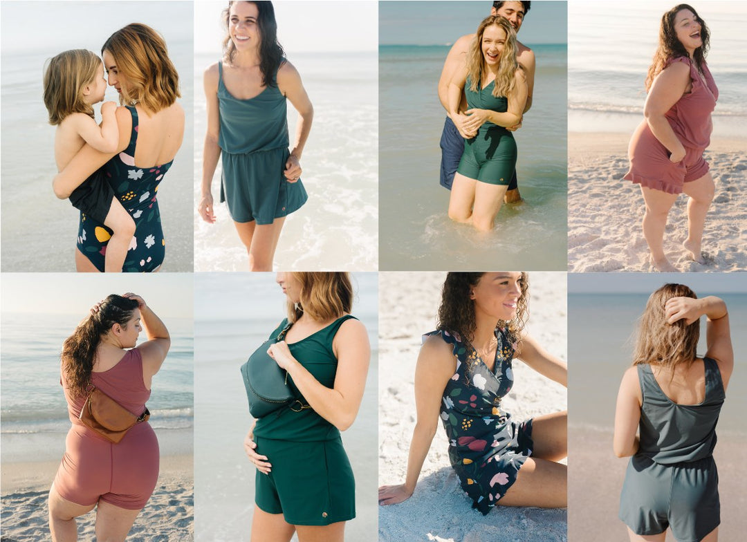 Cross-Front Swim Playsuit