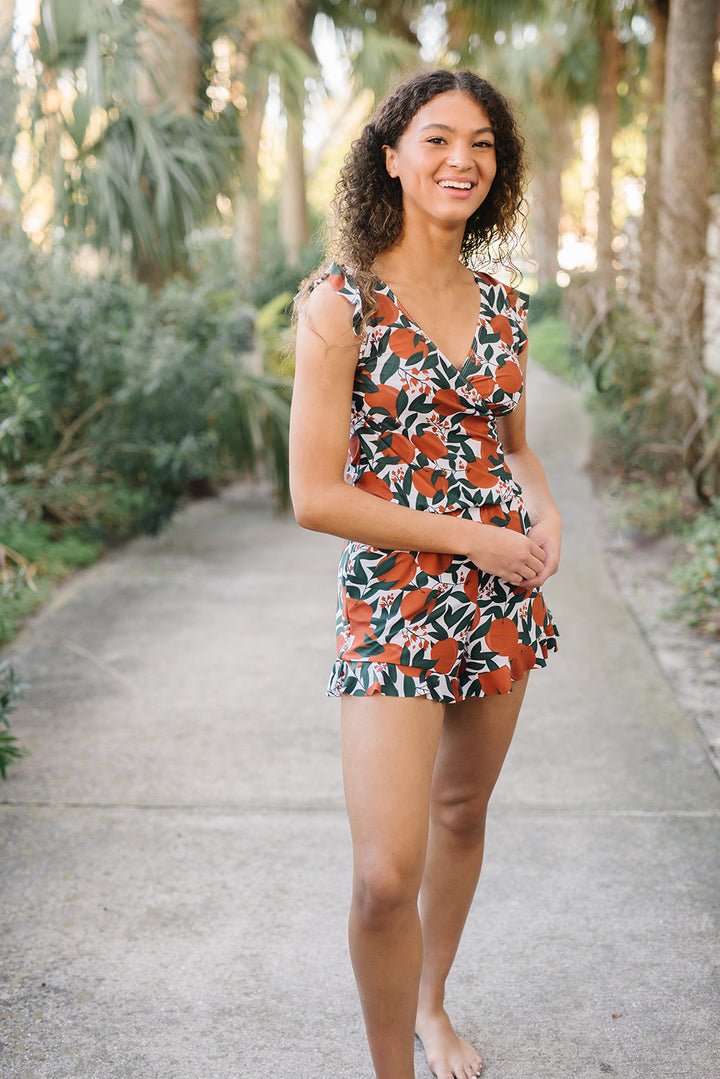 Cross-Front Swim Playsuit