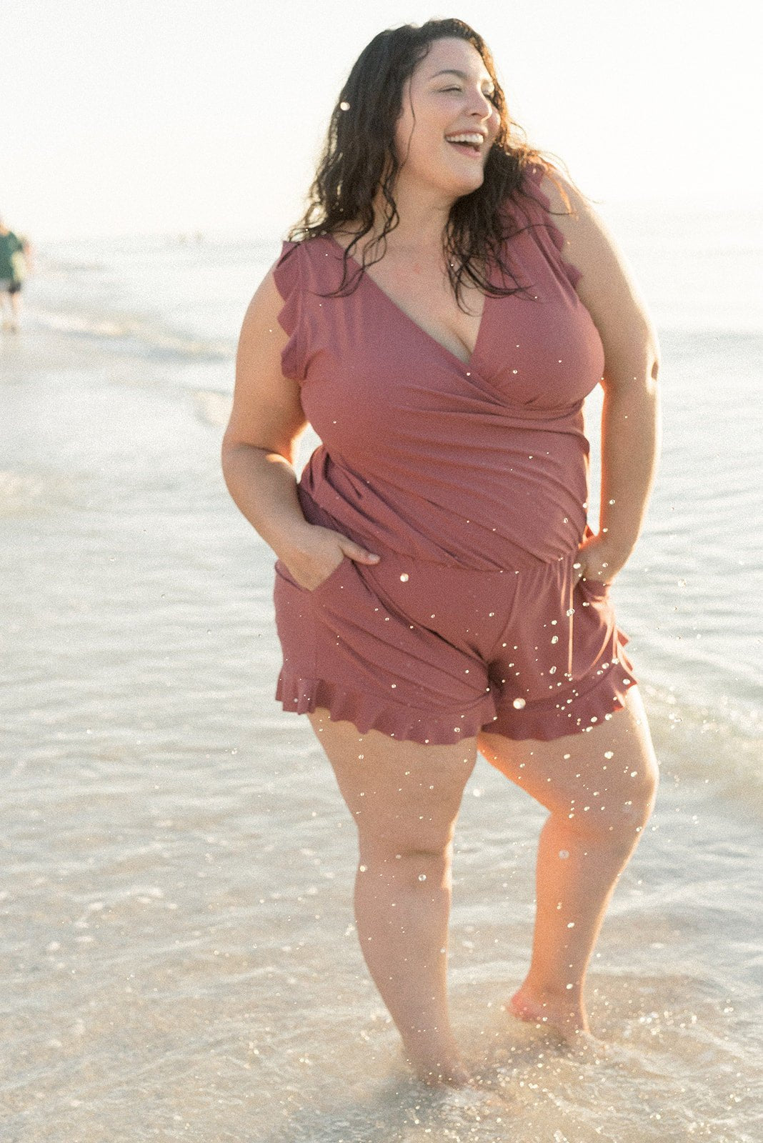 Cross-Front Swim Playsuit