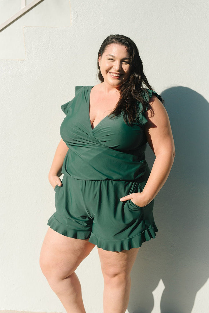 Cross-Front Swim Playsuit