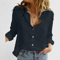 Olwen — Cotton-Linen Button-Down Blouse