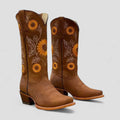 Dixie — Floral Embroidered Western Boots