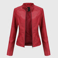 Marcella — Faux Leather Biker Jacket