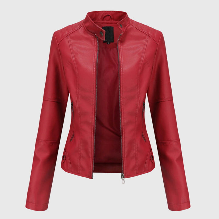 Marcella — Faux Leather Biker Jacket