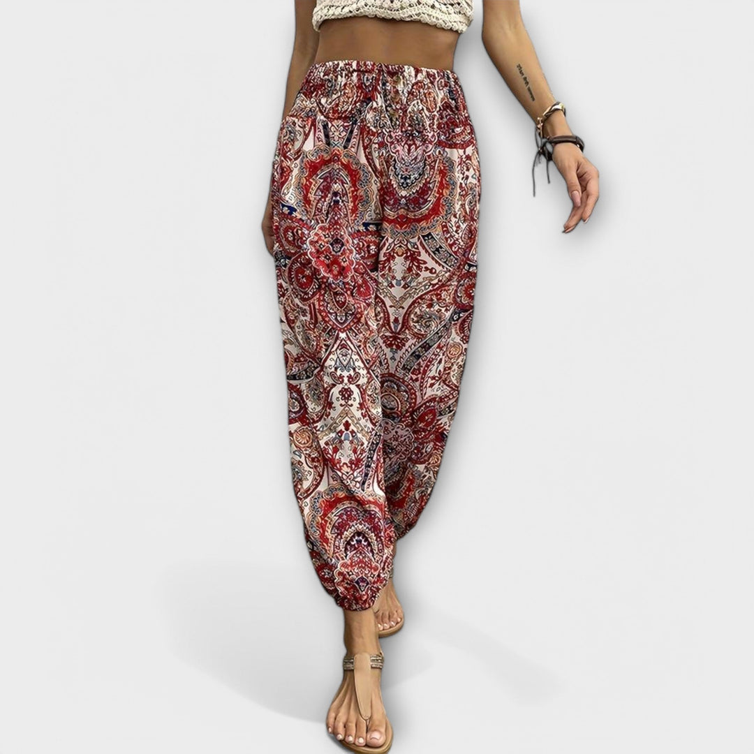 Saskia — Graphic Print Trousers