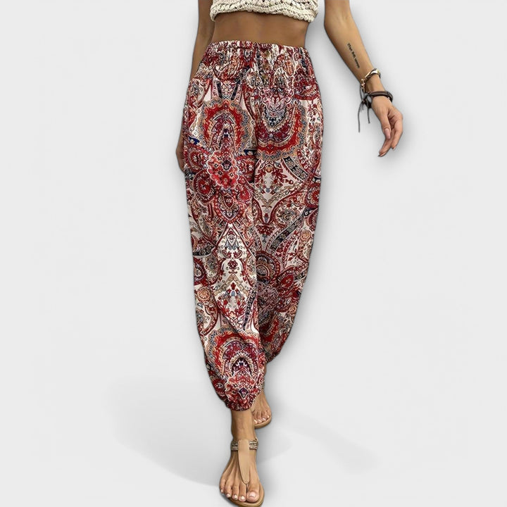 Saskia — Graphic Print Trousers